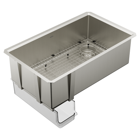 Luxe Chef™ 33” Workstation System Stainless Steel Undermount Single Bowl Sink