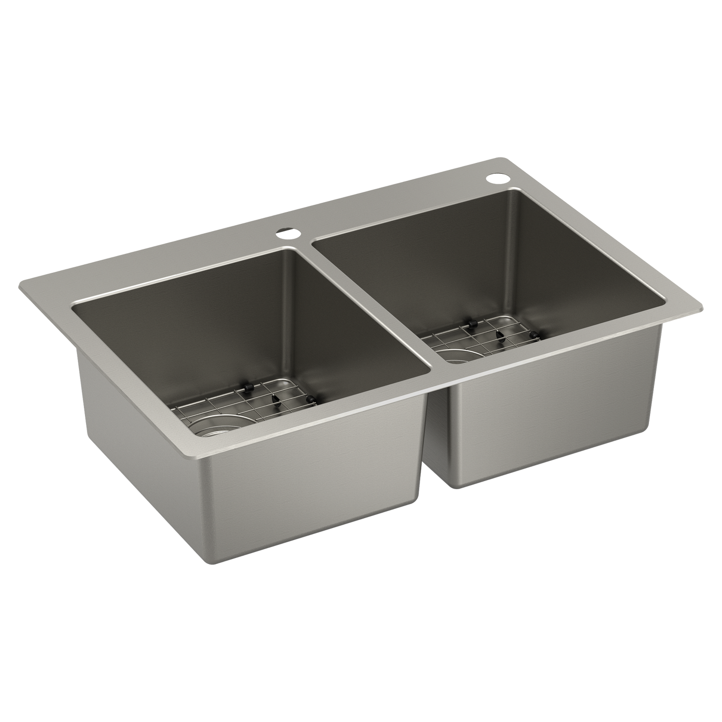 Prep 33" Stainless Steel  Dual Mount Double Bowl Sink