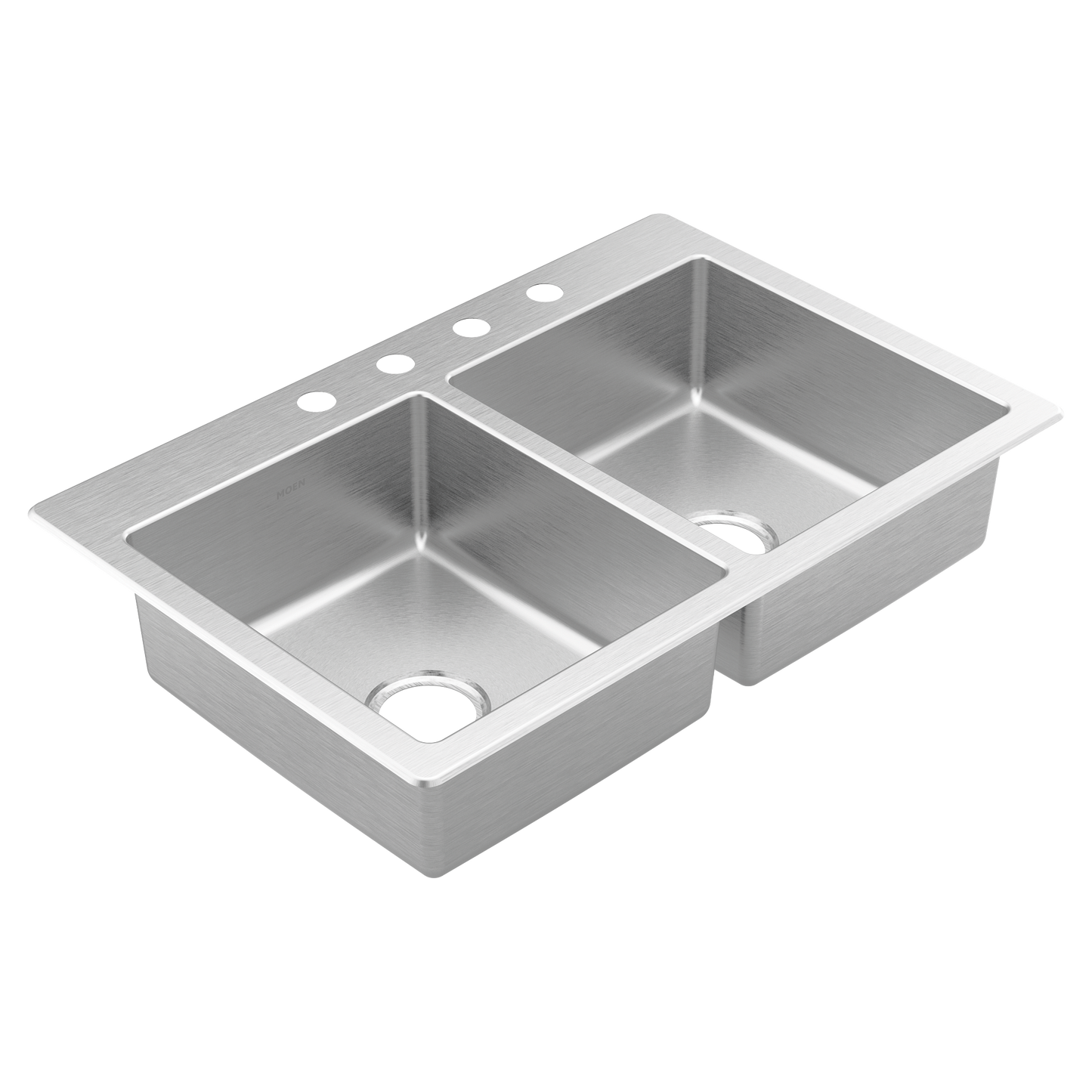 Prep 33" Stainless Steel  Drop-in Double Bowl Sink