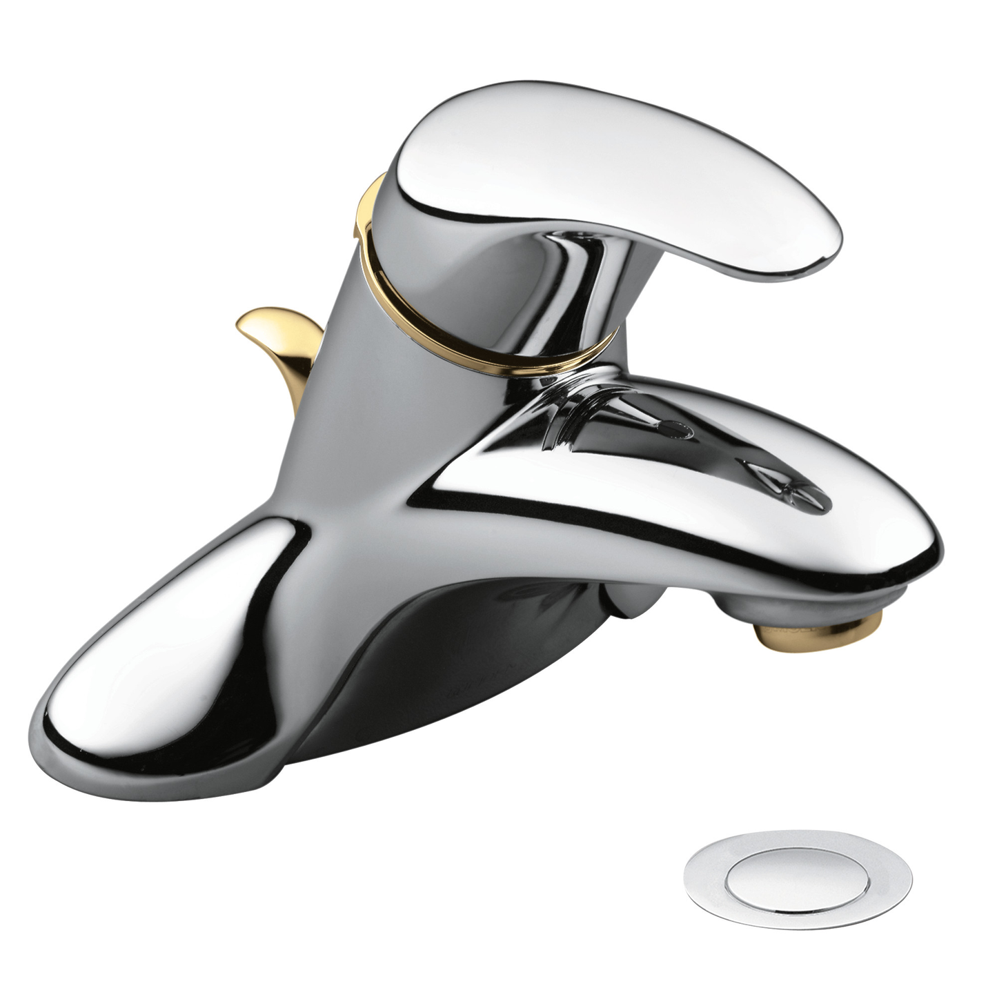 Villeta Chrome one-handle low arc bathroom faucet