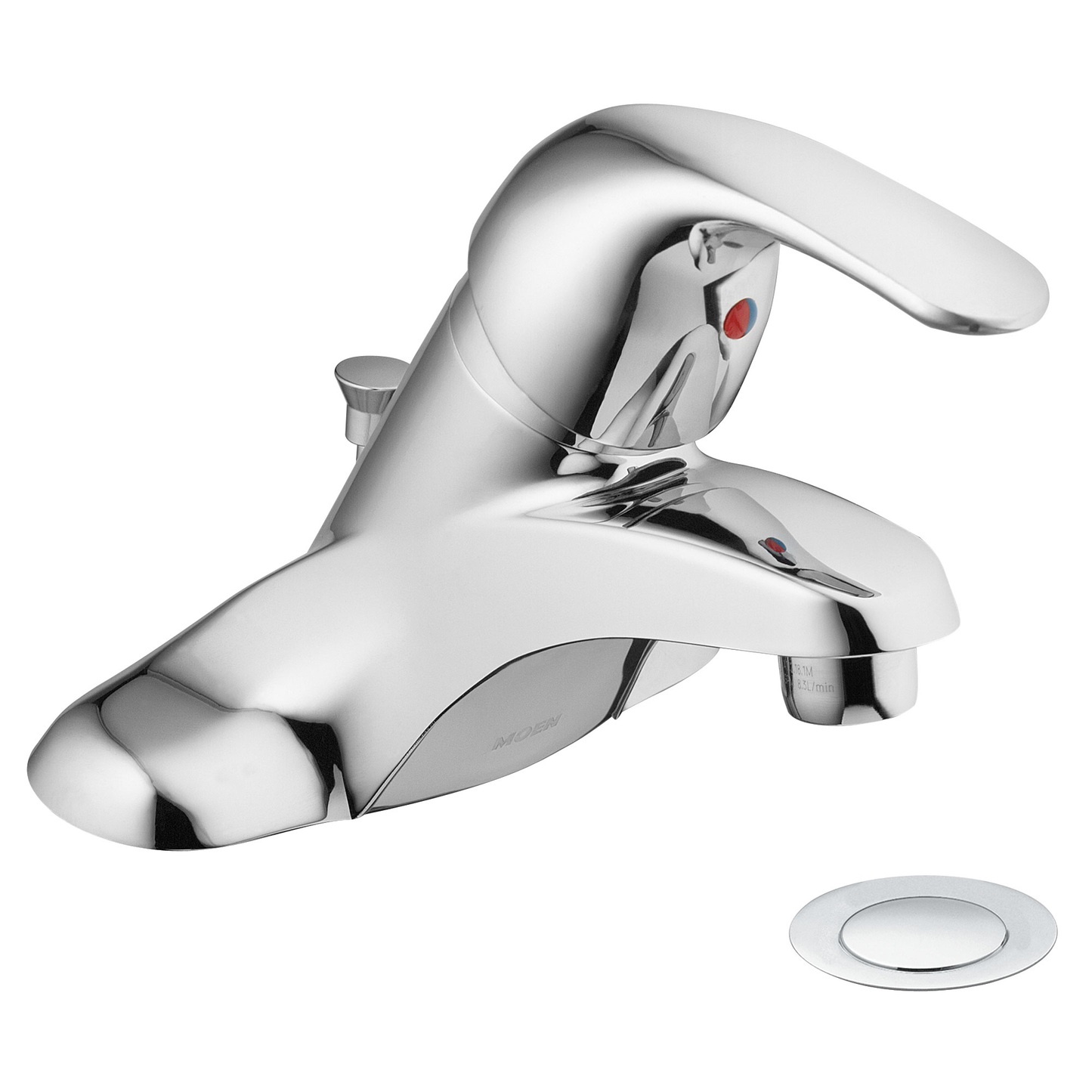 Adler Chrome one-handle low arc bathroom faucet