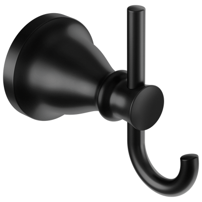 Hilliard Matte black double robe hook