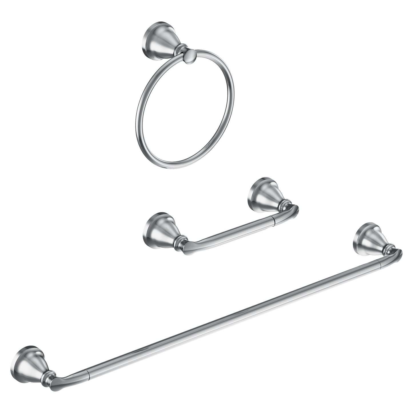 Hilliard Chrome pivoting paper holder towel bar towel ring