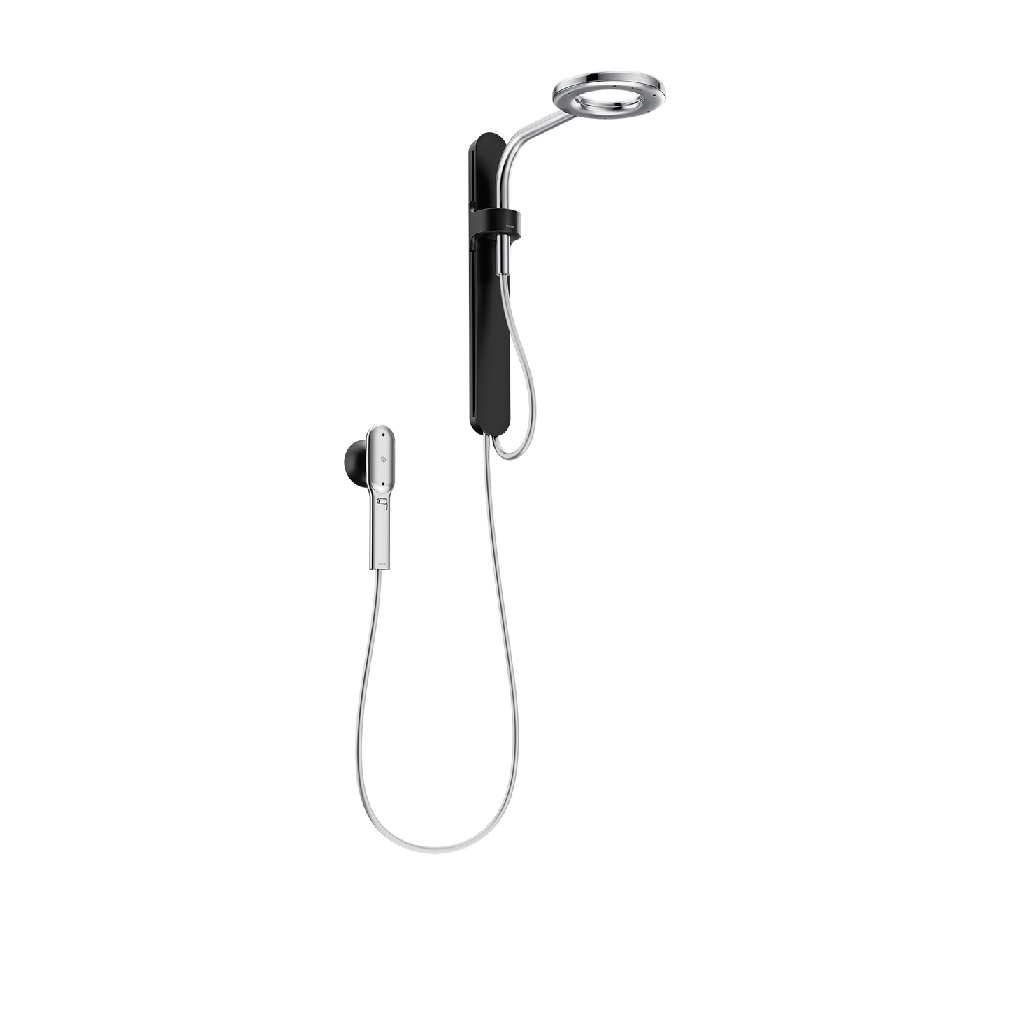 Moen Spa Shower Matte Black Two-Function 7.9" Diameter Spray Head Standard With Handshower