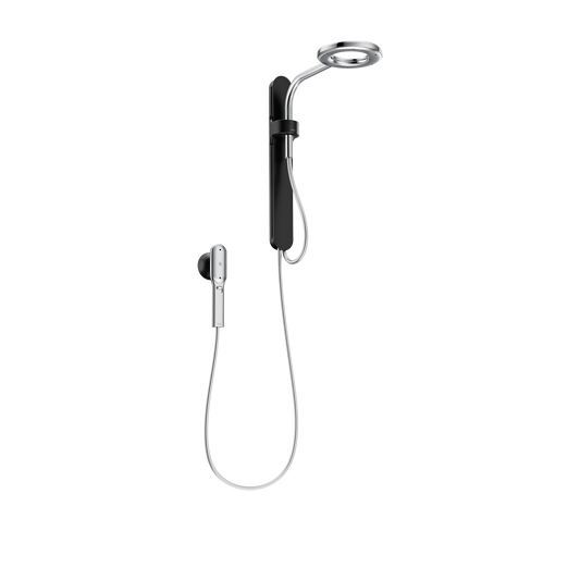 Moen Spa Shower Matte Black Two-Function 7.9" Diameter Spray Head Standard With Handshower