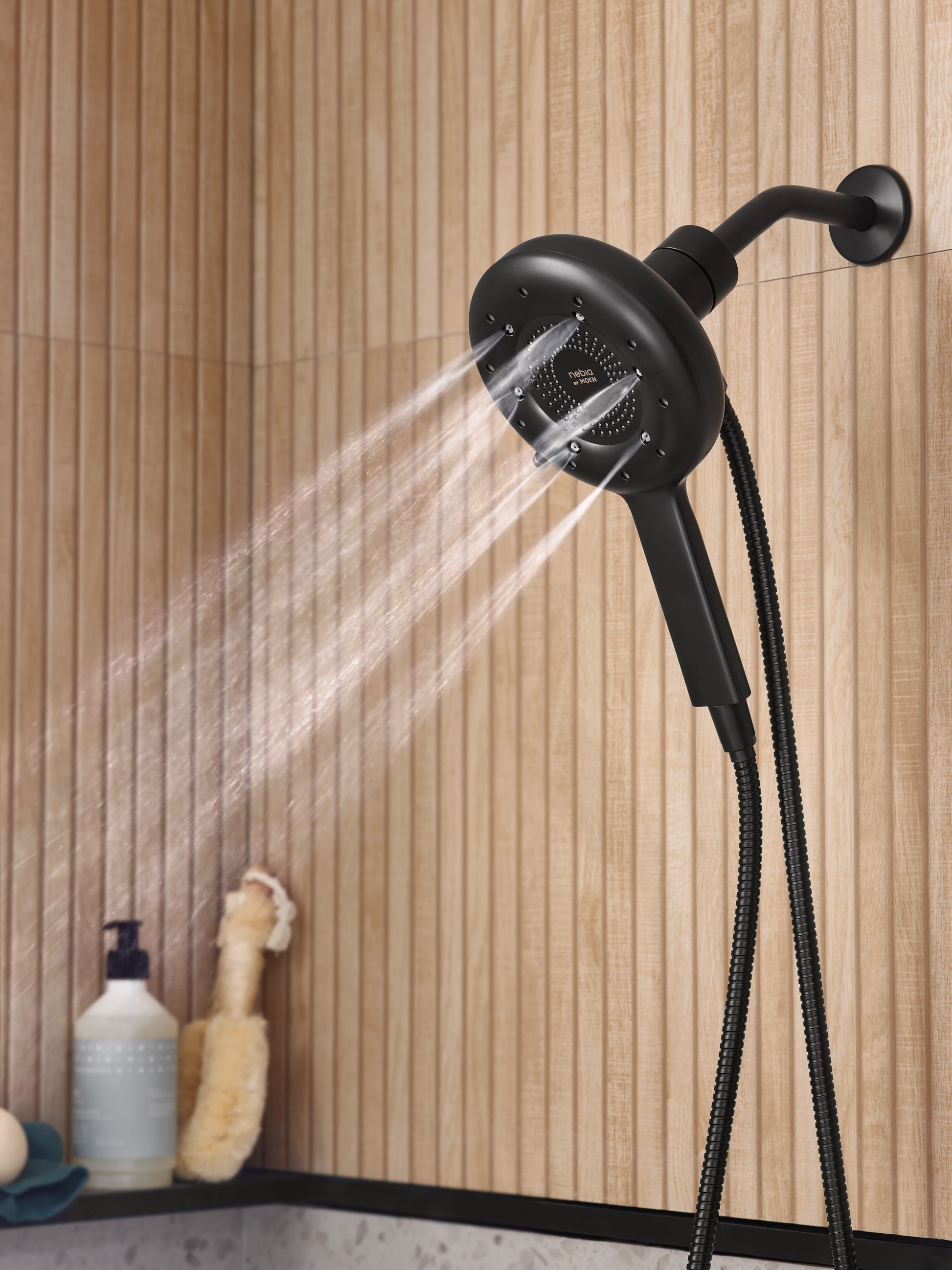 Moen N400H0BG Quattro hot Handheld Four Unique Shower Experiences and Magnetix Dock,