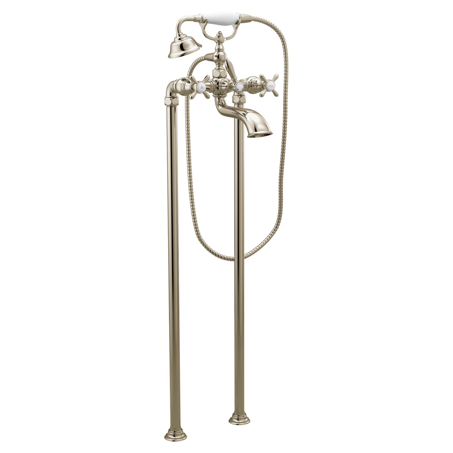 Weymouth Chrome Two-Handle Tub Filler including Handheld Shower