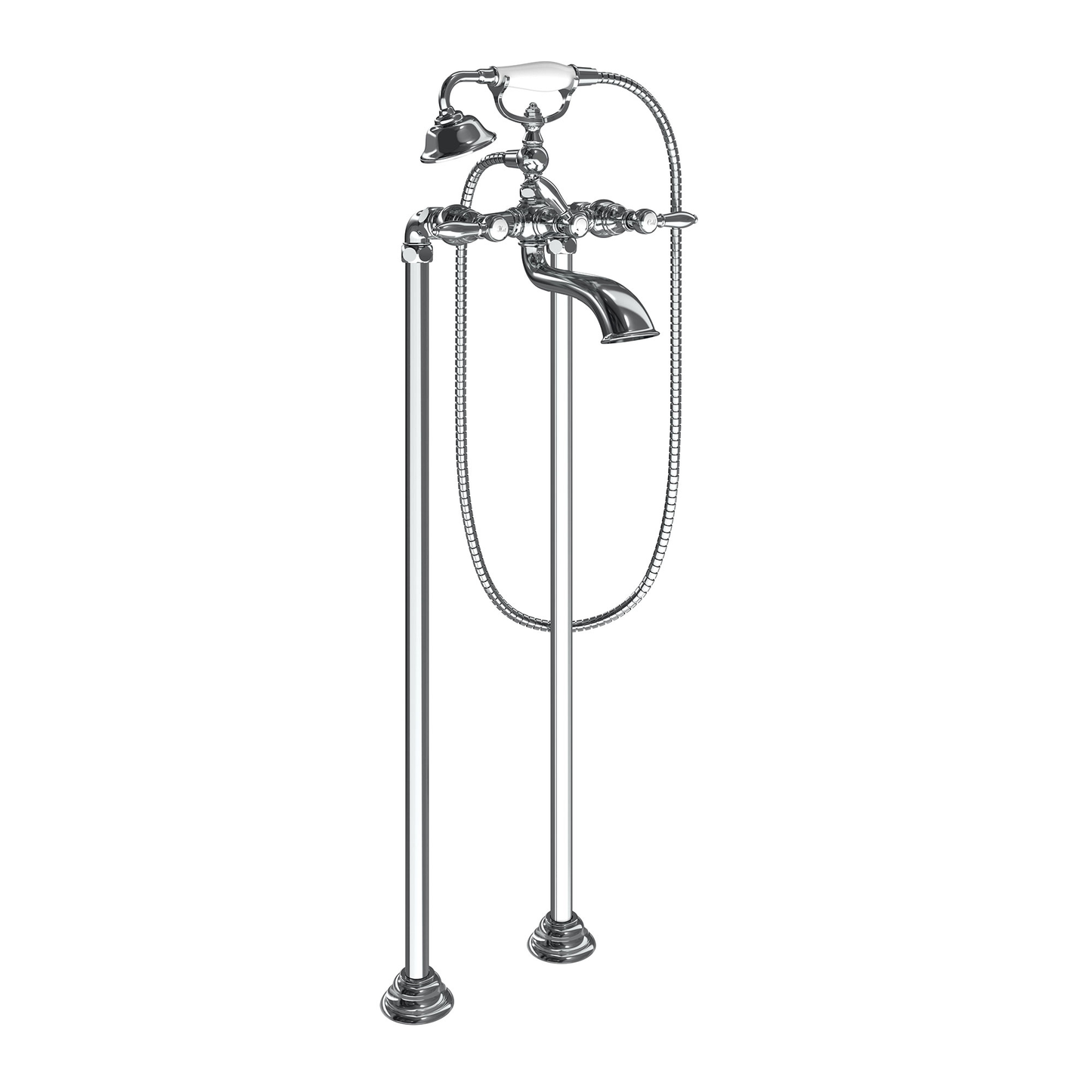 Weymouth Two-Handle Tub Filler including Handheld Shower