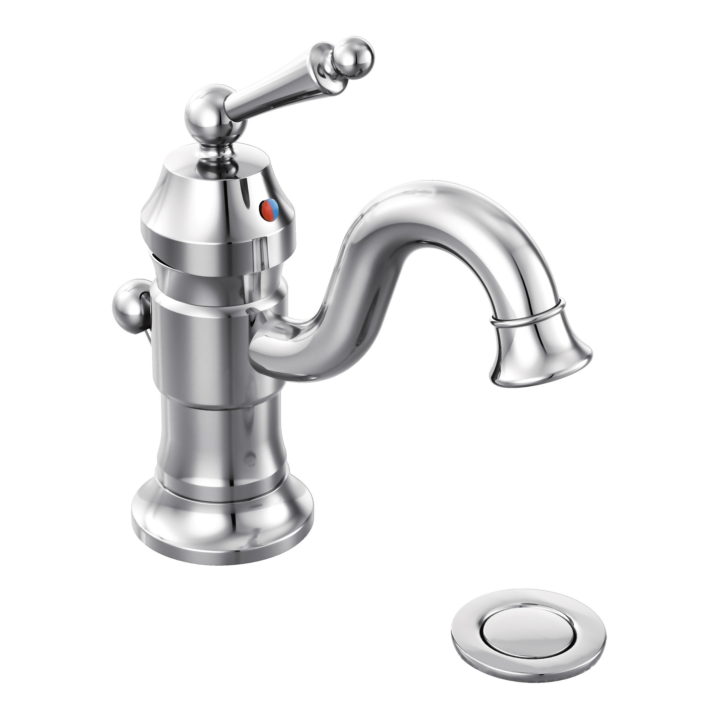 Waterhill Chrome One-Handle High Arc Bathroom Faucet