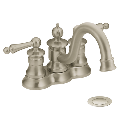 Waterhill Chrome two-handle high arc bathroom faucet