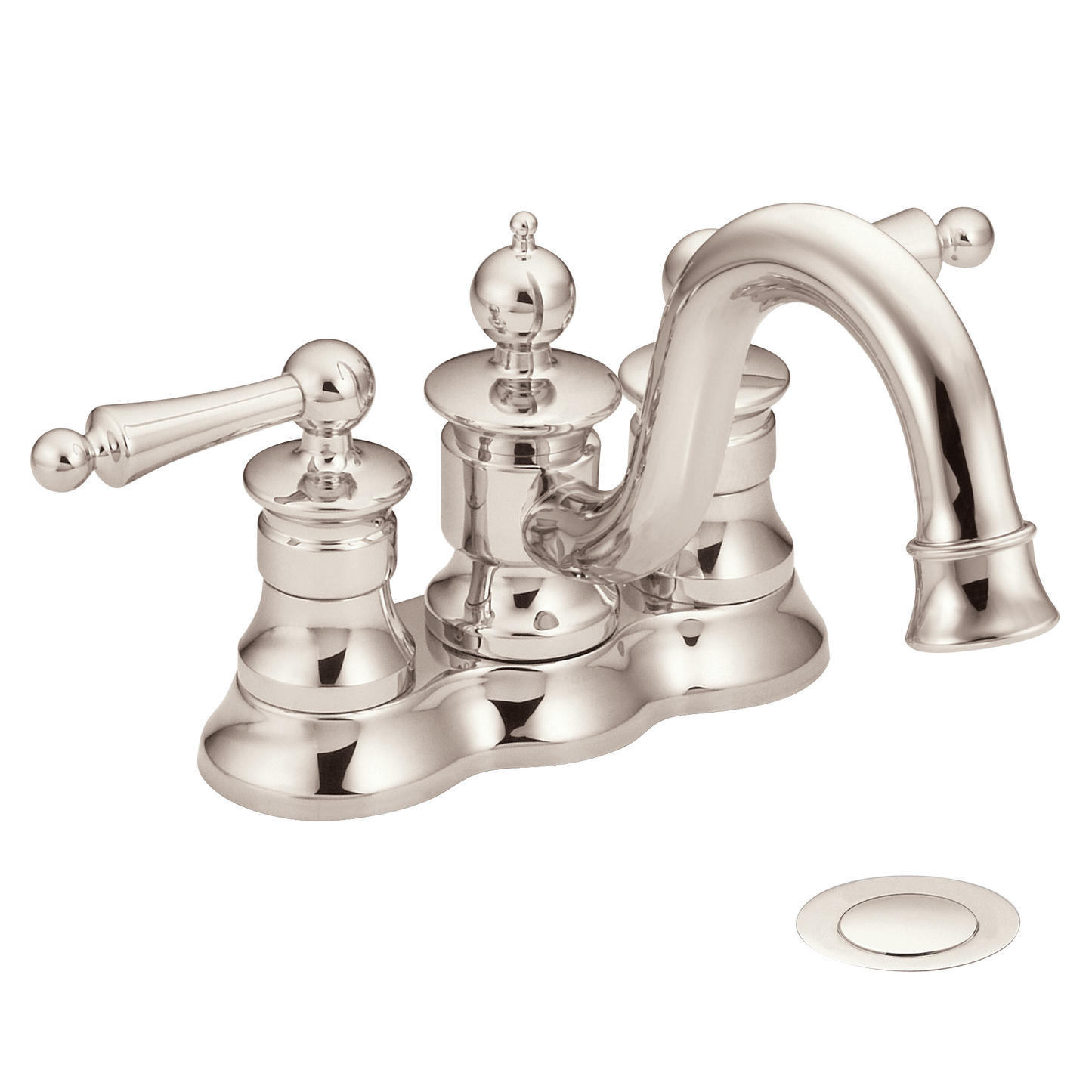 Waterhill Chrome two-handle high arc bathroom faucet