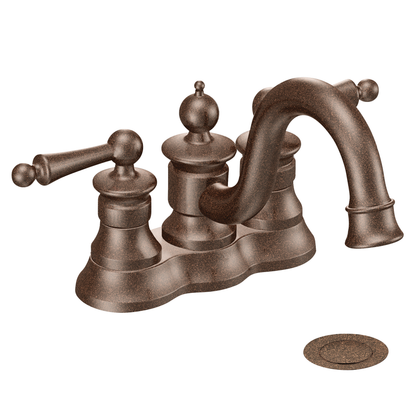 Waterhill Chrome two-handle high arc bathroom faucet