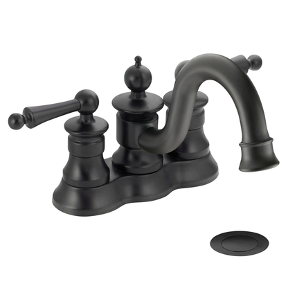 Waterhill Chrome two-handle high arc bathroom faucet