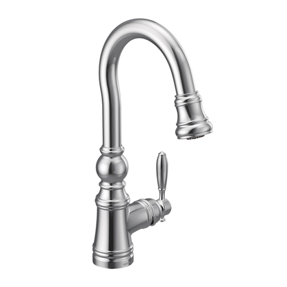 Weymouth Chrome One-Handle High Arc Pulldown Bar Faucet