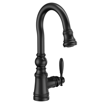 Weymouth Chrome One-Handle High Arc Pulldown Bar Faucet