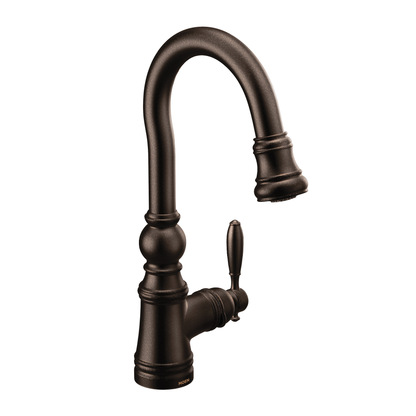 Weymouth Chrome One-Handle High Arc Pulldown Bar Faucet