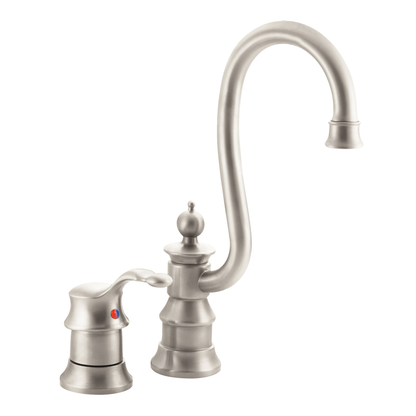 Waterhill Chrome one-handle high arc bar faucet