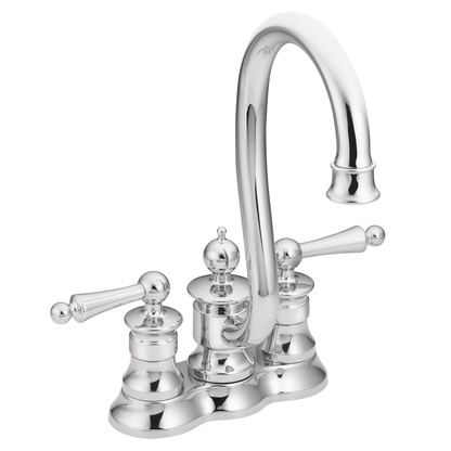 Waterhill Chrome two-handle high arc bar faucet