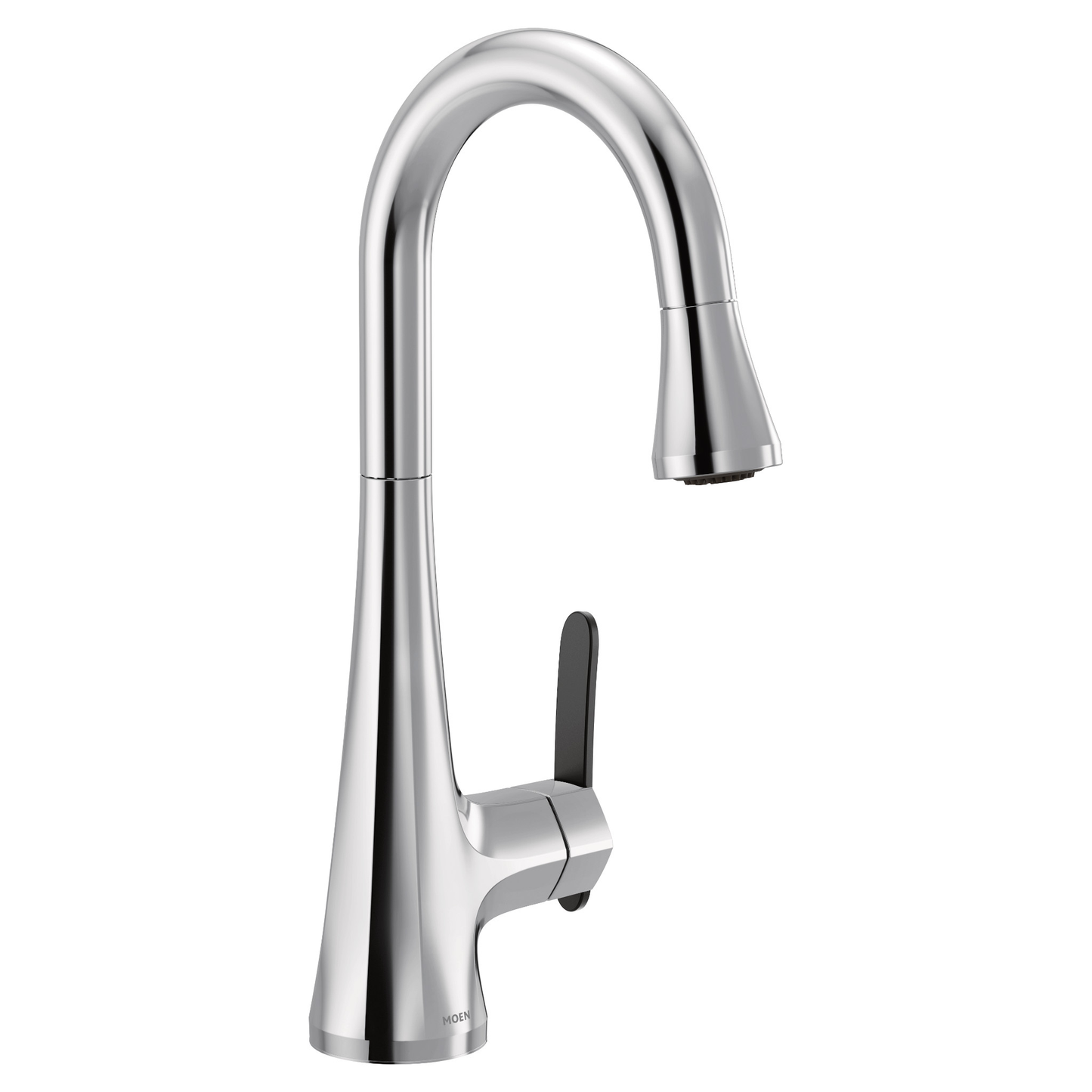 Sinema Chrome one-handle high arc pulldown bar faucet
