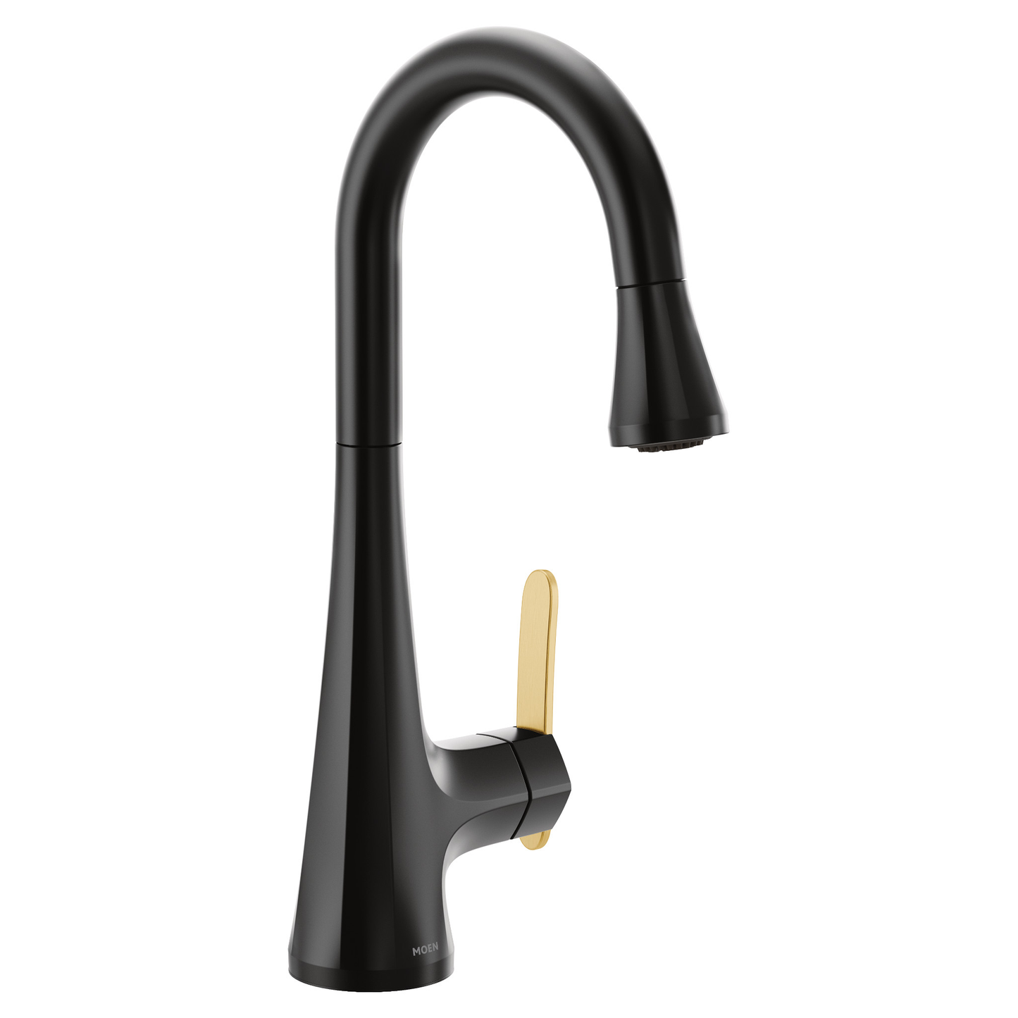 Sinema Chrome one-handle high arc pulldown bar faucet