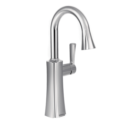Etch Chrome One-Handle High Arc Pulldown Bar Faucet
