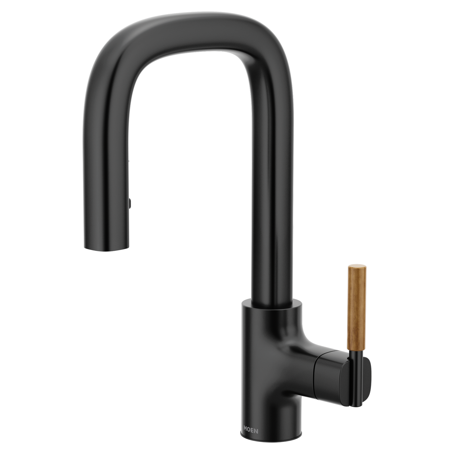 Tenon Chrome one-handle high arc pulldown bar faucet