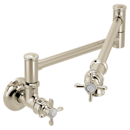 Traditional Pot Filler Chrome two-handle kitchen faucet