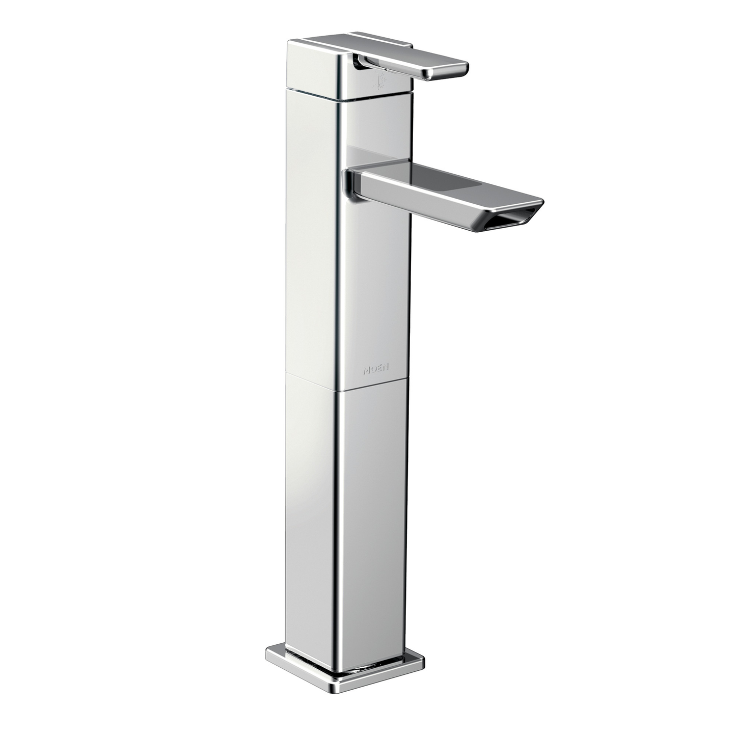 90 Degree Chrome one-handle low arc vessel bathroom faucet
