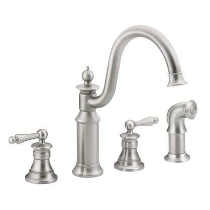 Waterhill Chrome Two-Handle High Arc Kitchen Faucet