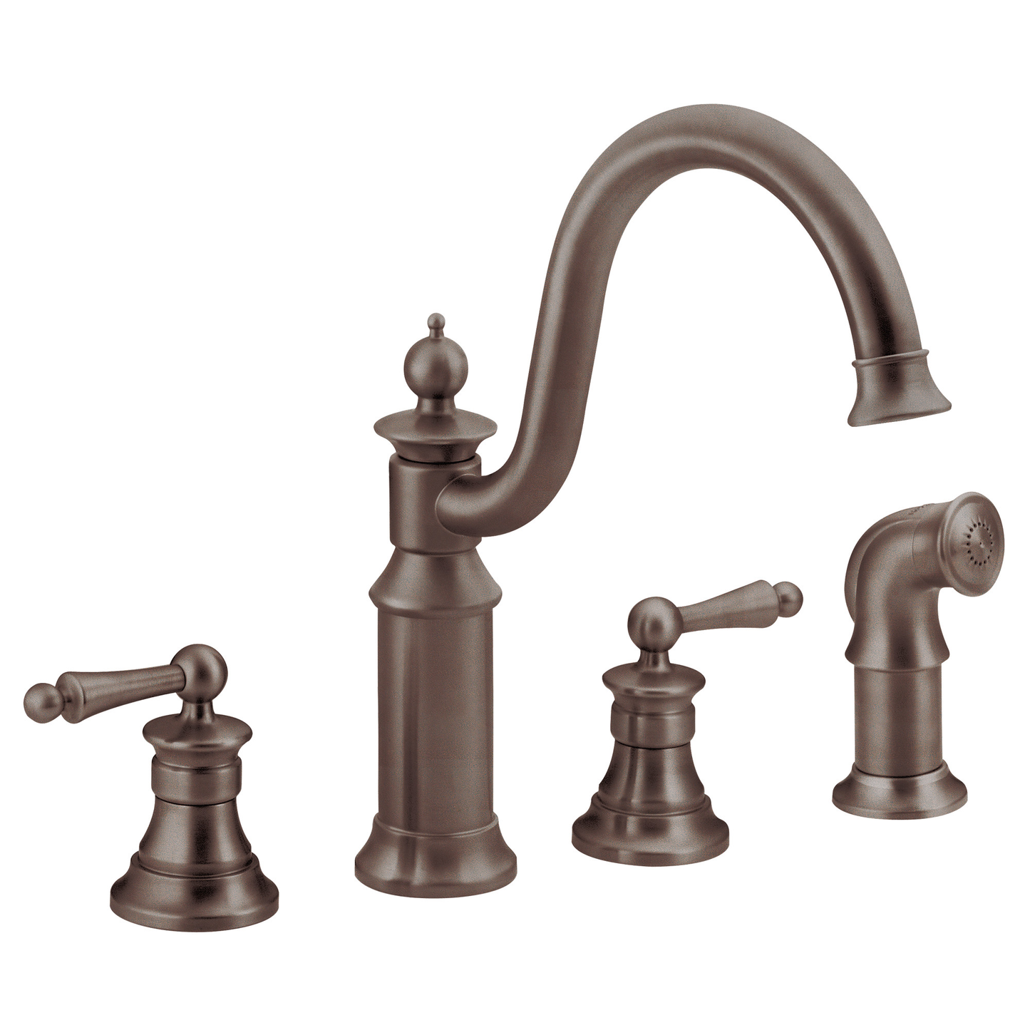 Waterhill Chrome Two-Handle High Arc Kitchen Faucet