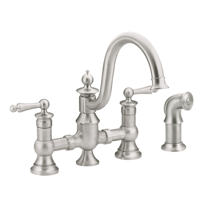 Waterhill Chrome Two-Handle High Arc Kitchen Faucet