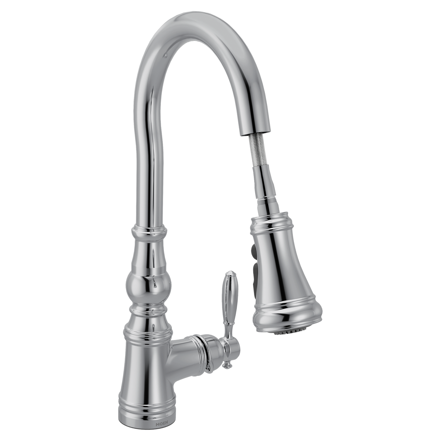 Weymouth Chrome one-handle high arc pulldown kitchen faucet