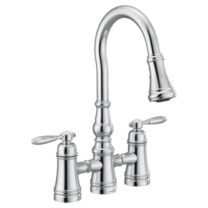 Weymouth Two-Handle High Arc Pulldown Kitchen Faucet