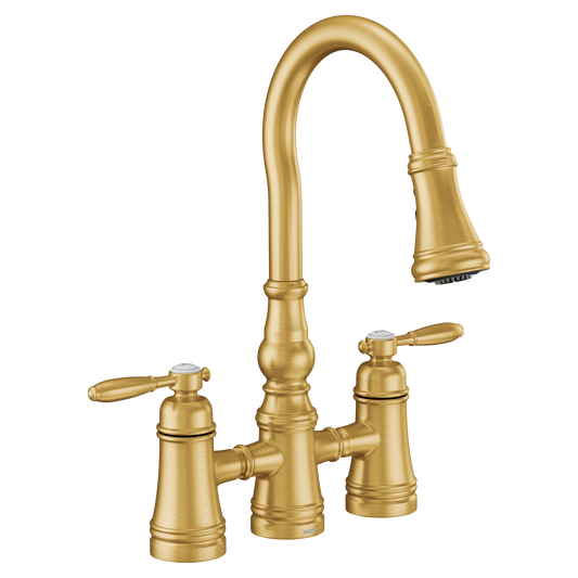 Weymouth Two-Handle High Arc Pulldown Kitchen Faucet