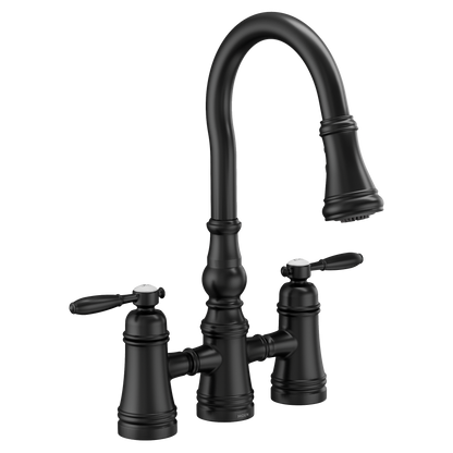 Weymouth Two-Handle High Arc Pulldown Kitchen Faucet