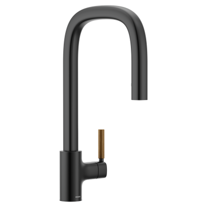 Tenon Chrome one-handle high arc pulldown kitchen faucet