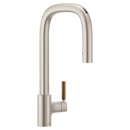 Tenon Chrome one-handle high arc pulldown kitchen faucet