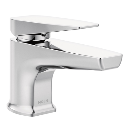 Via Chrome One-Handle Low Arc Low Profile Bathroom Faucet