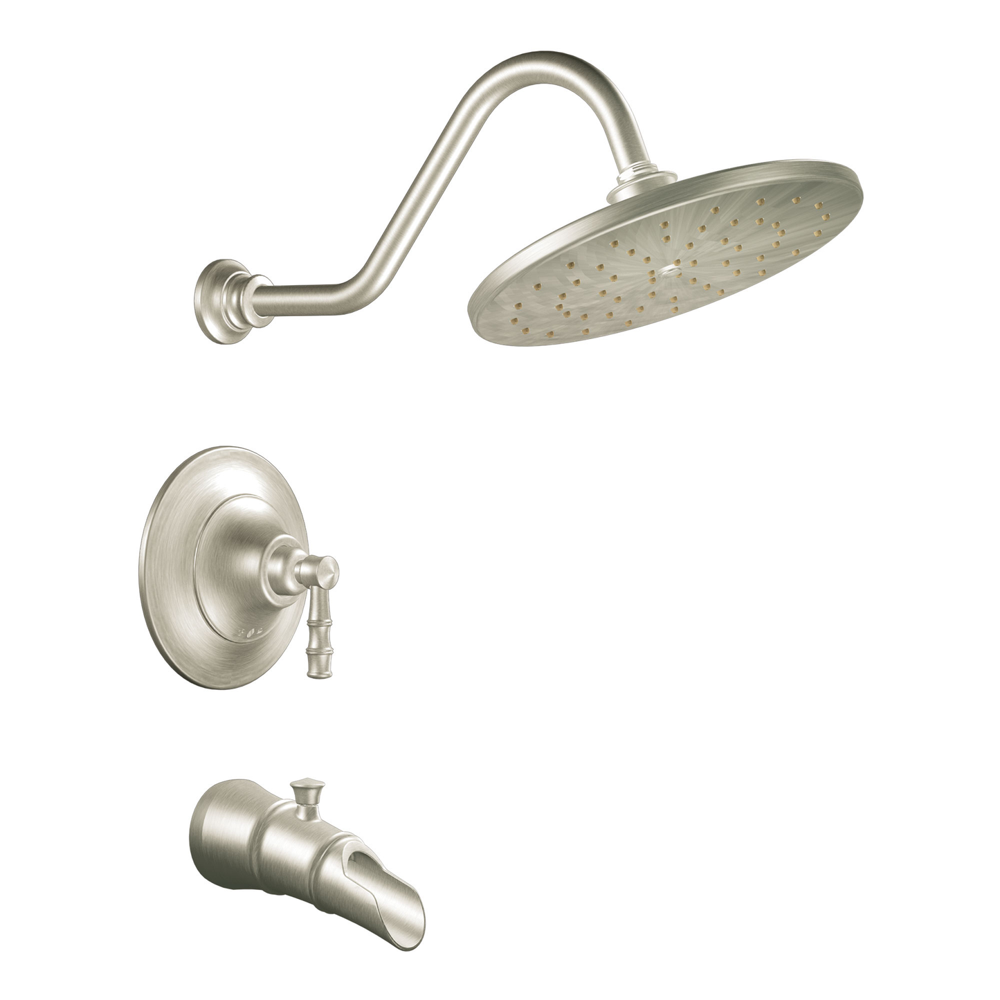 Bamboo Brushed nickel Posi-Temp(R) tub/shower