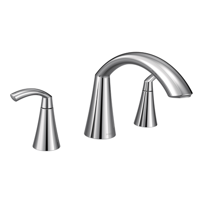 Glyde Chrome Two-Handle High Arc Roman Tub Faucet