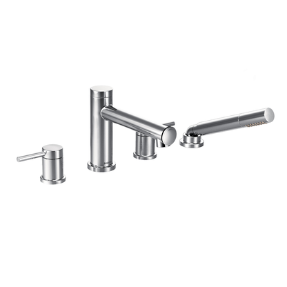 Align Chrome Two-Handle Diverter Roman Tub Faucet including Handheld Shower