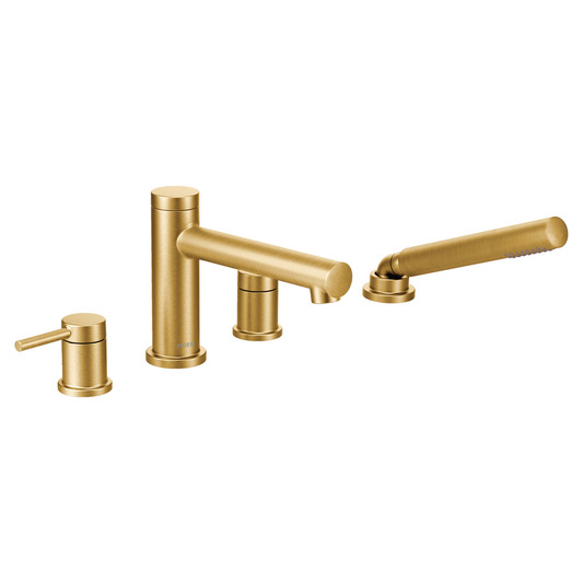 Align Chrome Two-Handle Diverter Roman Tub Faucet including Handheld Shower