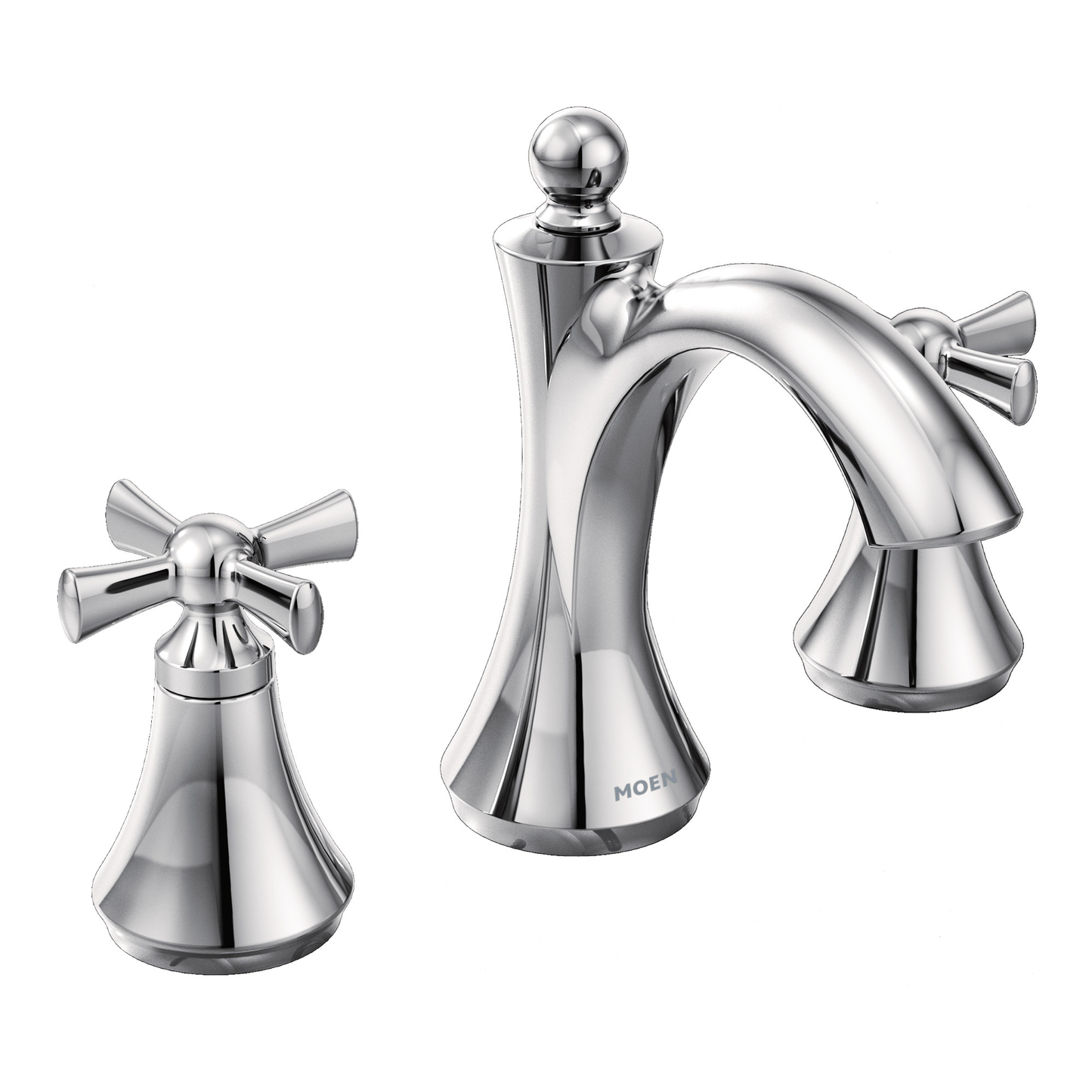 Wynford Chrome Two-Handle High Arc Bathroom Faucet