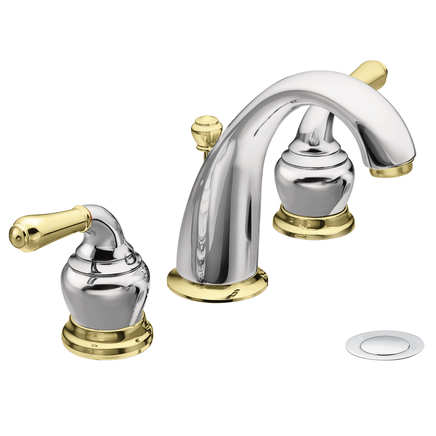 Monticello Chrome two-handle high arc bathroom faucet