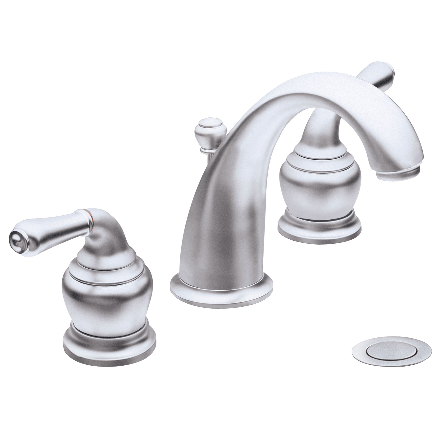 Monticello Chrome two-handle high arc bathroom faucet