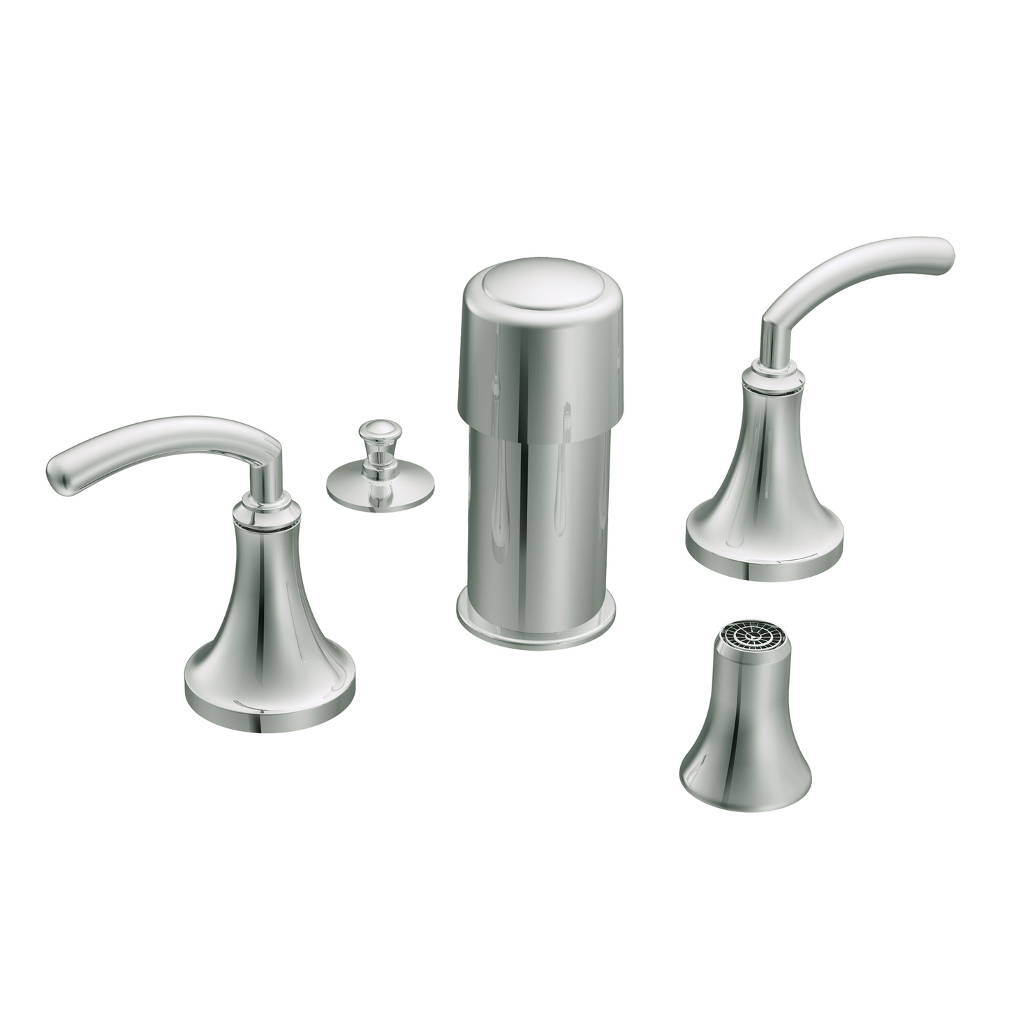 Icon Chrome two-handle bidet faucet