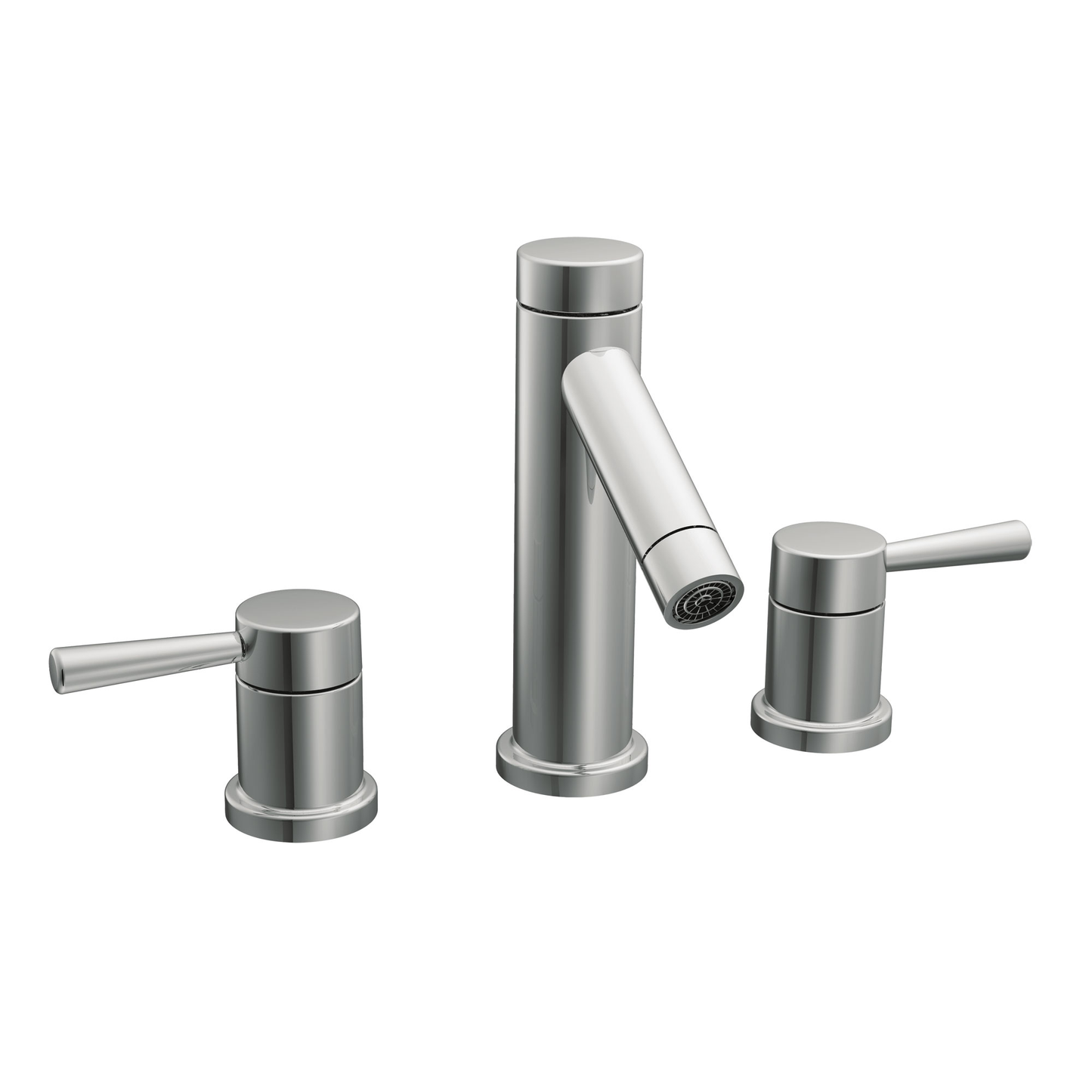 Level Chrome two-handle high arc bathroom faucet