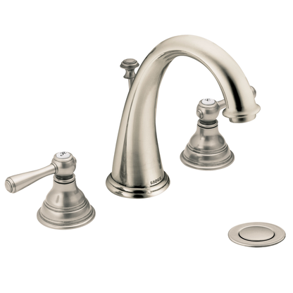 Kingsley Chrome two-handle high arc bathroom faucet