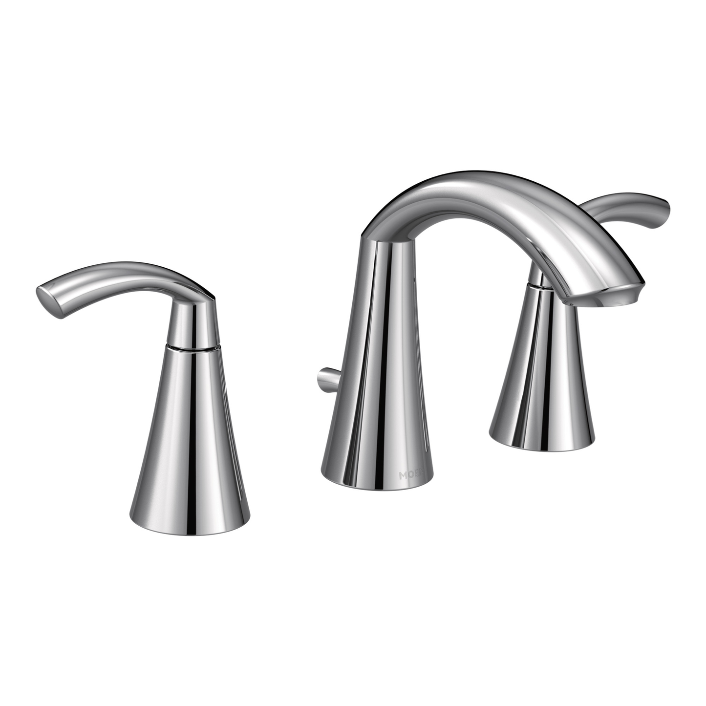 Glyde Chrome two-handle high arc bathroom faucet