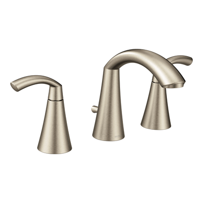 Glyde Chrome two-handle high arc bathroom faucet